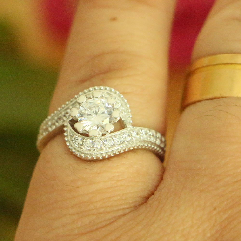 Sterling Silver Cubic Zirconia Wedding Jewelry# - Picture 6 of 8